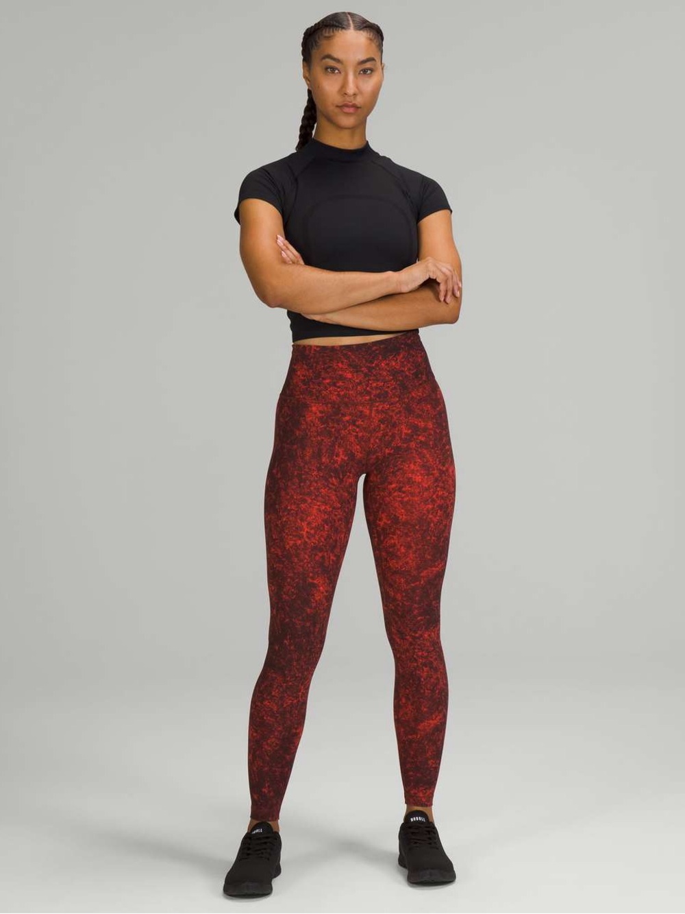 lululemon athletica Red Marble High-Rise Leggings | W- 12” | Inseam 23”